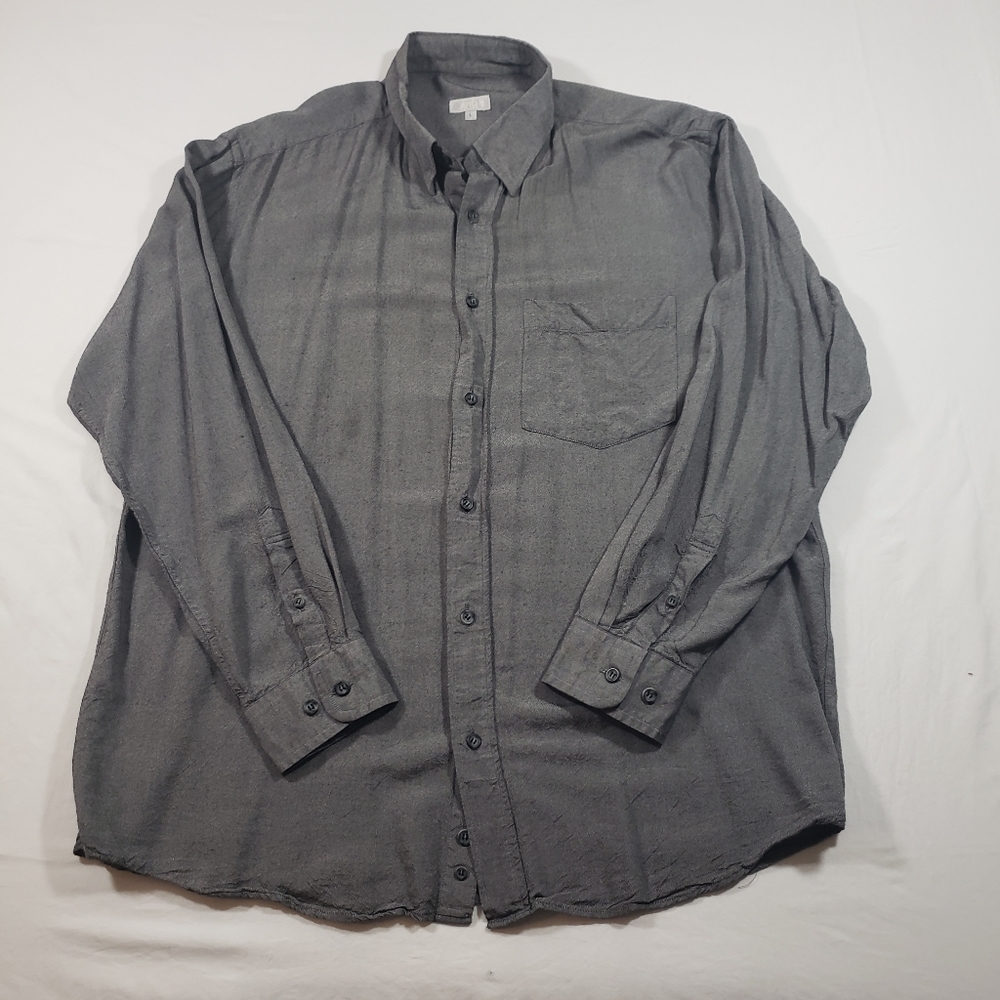 Seda Longsleeved Button up shirt mens collared gray casual breatheable shirt